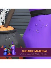 Homcom Blue 1.8m Inflatable Halloween Witches Cauldron Decorat Gift - Image 6 of 6