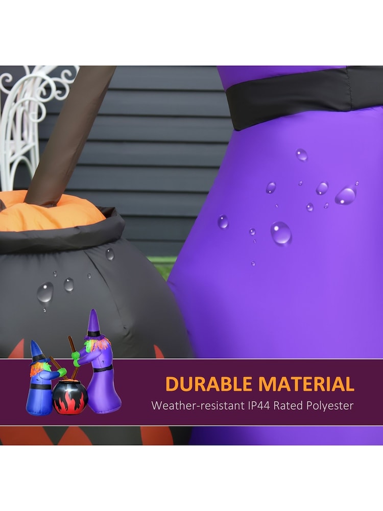 Homcom Blue 1.8m Inflatable Halloween Witches Cauldron Decorat Gift - Image 6 of 6