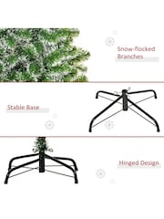 Homcom Green 7FT Artificial Christmas Tree - Image 4 of 6