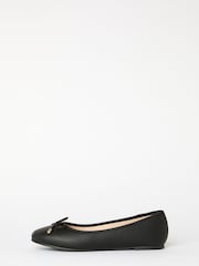 Lipsy Black Wide Fit Flat Slip On Bow Ballerinas - Image 5 of 5