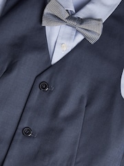 Monsoon Blue Smart Waistcoat and Trousers Set 4 Piece with Bow - Image 4 of 4
