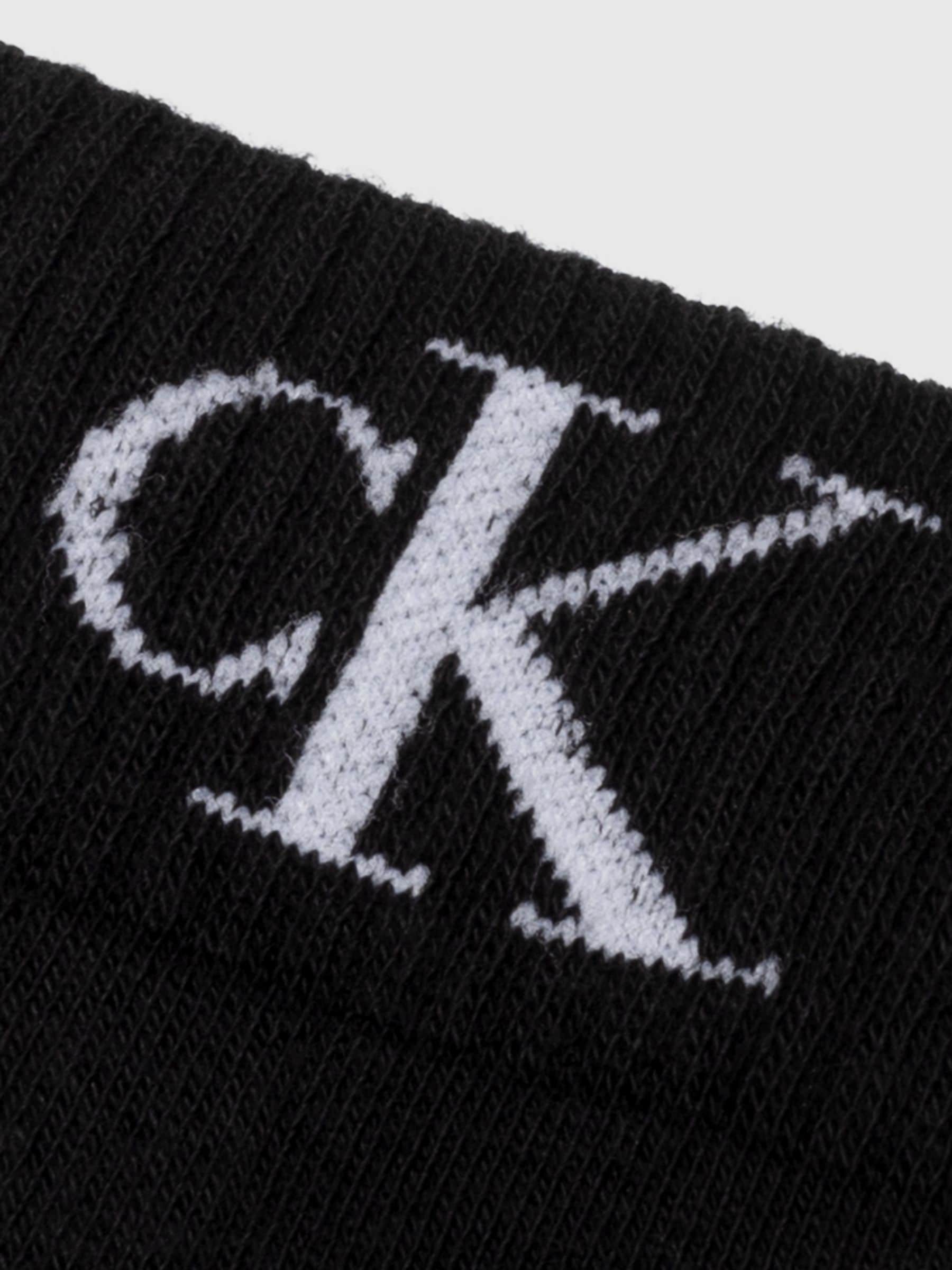 上質で快適 Klein Calvin Buy Black Pack 2 Socks Quarter Monogram Mens トップス