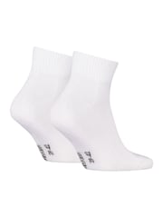 Calvin Klein White Mens Monogram Quarter Socks 2 Pack - Image 3 of 5
