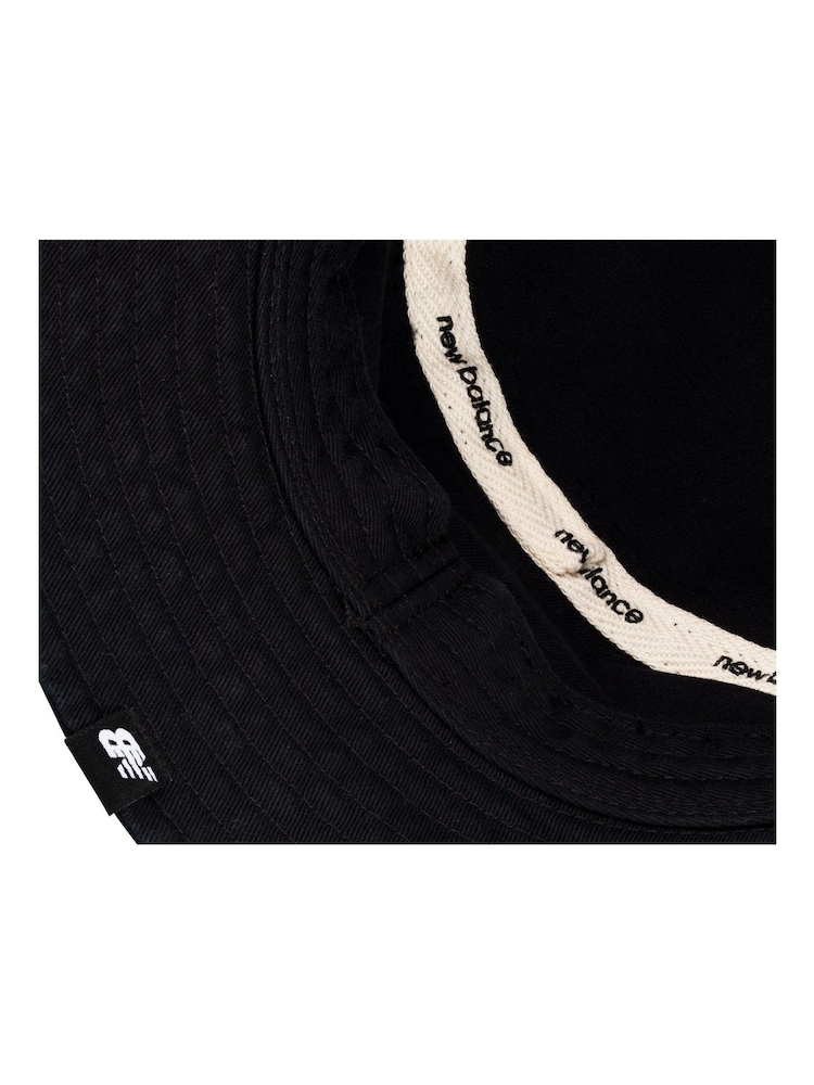 New Balance Black Small/Medium 100% Cotton Bucket Hat - Image 3 of 3 New Balance Black Small/Medium 100% Cotton Bucket Hat - Image 3 of 3