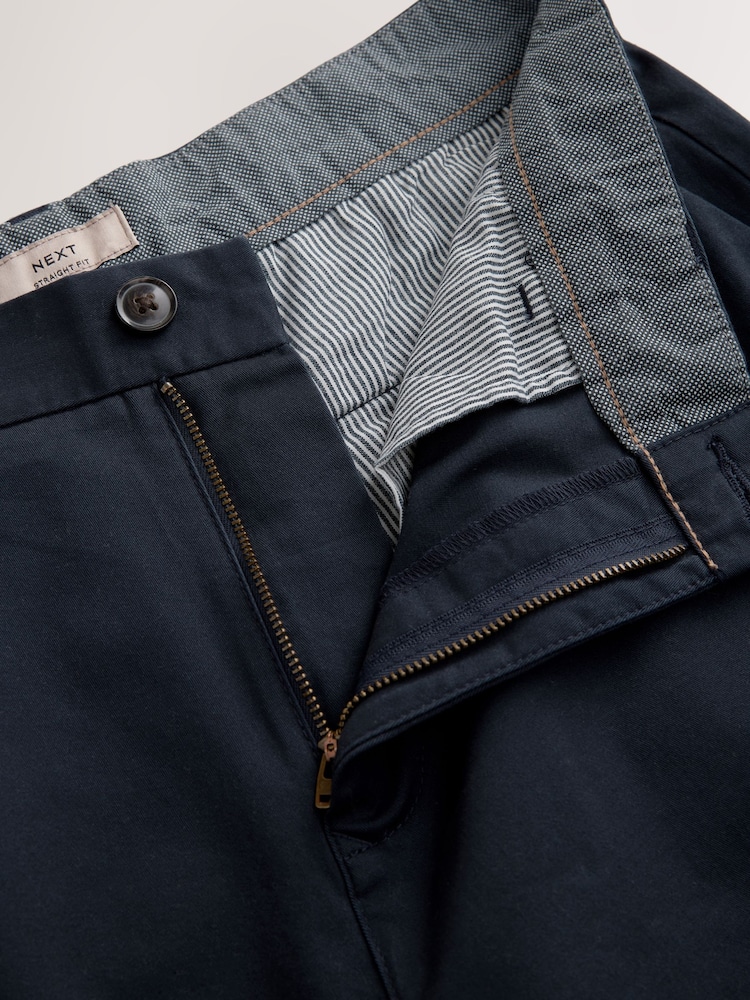 Black/Navy/Charcoal Straight Fit Stretch Chinos Shorts 3 Pack - Image 12 of 14