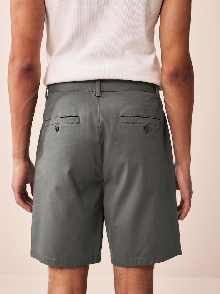 Black/Navy/Charcoal Straight Fit Stretch Chinos Shorts 3 Pack - Image 5 of 14