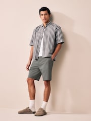 Black/Navy/Charcoal Straight Fit Stretch Chinos Shorts 3 Pack - Image 6 of 14