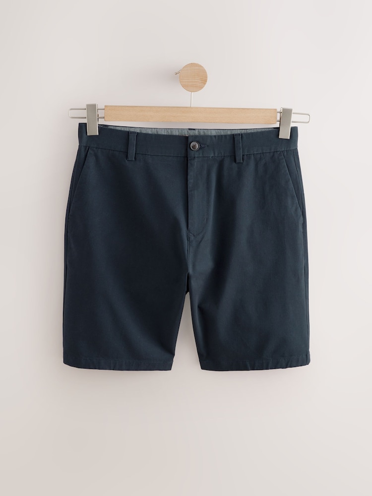 Black/Navy/Charcoal Straight Fit Stretch Chinos Shorts 3 Pack - Image 9 of 14