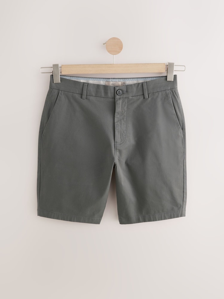 Black/Navy/Charcoal Slim Fit Stretch Chinos Shorts 3 Pack - Image 3 of 15