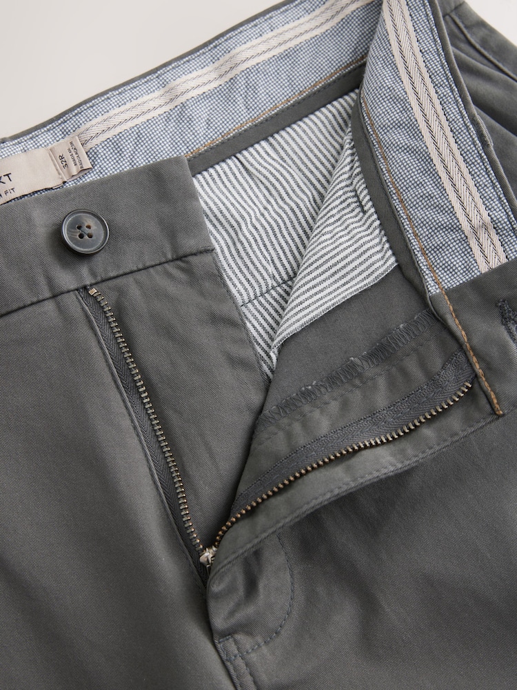 Black/Navy/Charcoal Slim Fit Stretch Chinos Shorts 3 Pack - Image 5 of 15