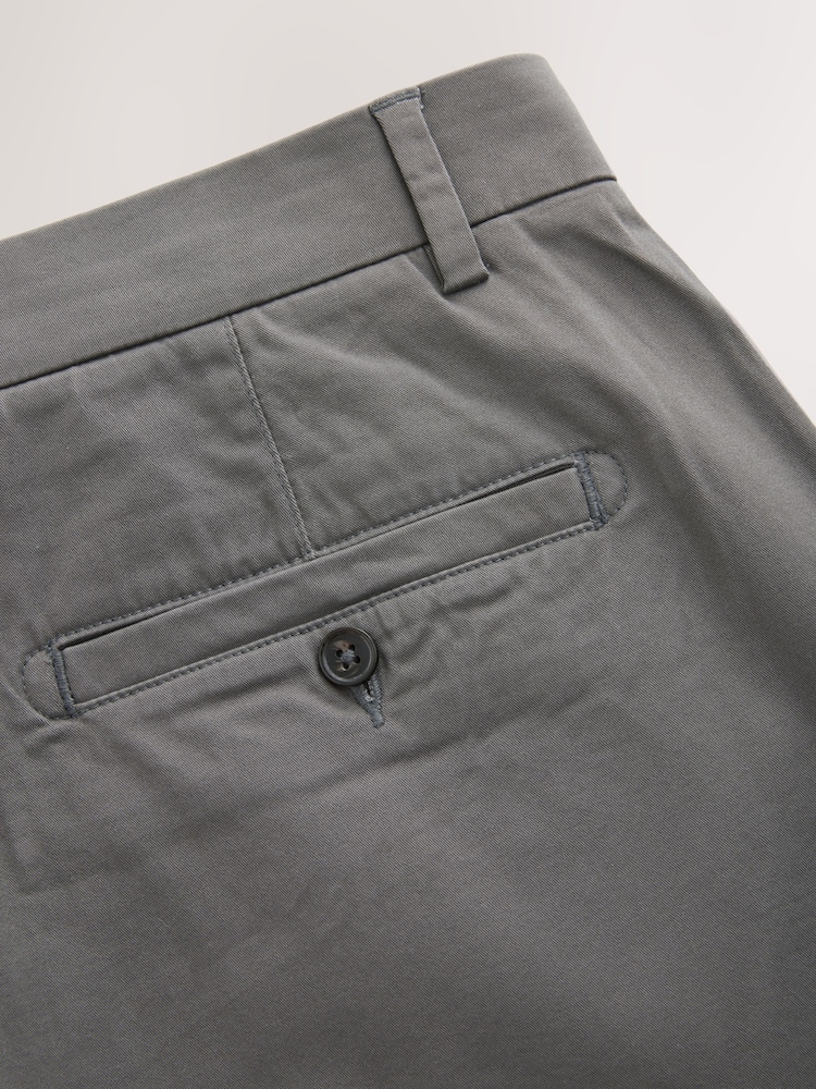 Black/Navy/Charcoal Slim Fit Stretch Chinos Shorts 3 Pack - Image 6 of 15