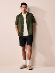 Black/Navy/Charcoal Slim Fit Stretch Chinos Shorts 3 Pack - Image 8 of 15