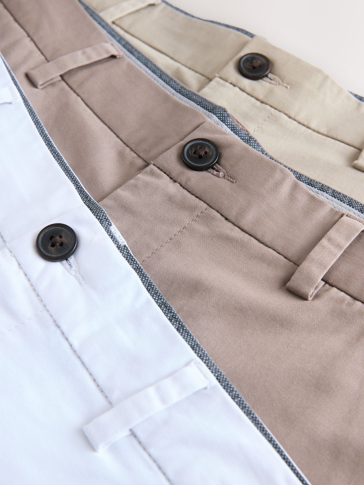 neutre - Slim Fit (Slim Fit) - Short chino extensible 3 Pack - Image 13 of 16