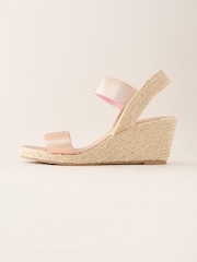 Lipsy Rose Gold Standard Fit Elastic Low Wedge Espadrille Sandals - Image 6 of 6