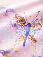 Purple/Aqua Sequin Butterfly Ruche Hem Side T-Shirts 3 Pack (3-16yrs) - Image 7 of 7