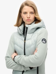 Superdry Grey Hooded Storm Fleece Jacket - Image 3 of 4