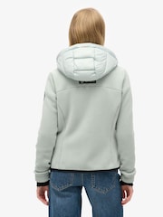 Superdry Grey Hooded Storm Fleece Jacket - Image 4 of 4
