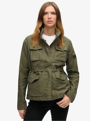 Superdry Green 100% Cotton Embellished Classic M65 Jacket - Image 3 of 4
