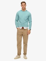 Superdry Blue Classic Essential 100% Cotton Sweatshirt - Image 1 of 2