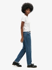 Superdry Blue Chrome Mid Rise Straight Leg 100% Cotton Jeans - Image 2 of 5