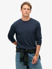 Superdry Navy Blue Classic Essential Top - Image 1 of 3