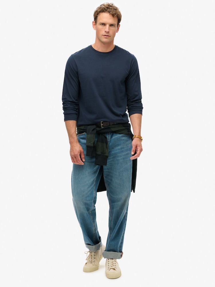 Superdry Navy Blue Classic Essential Top - Image 2 of 3