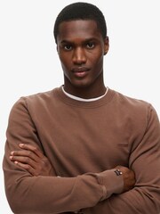 Superdry Brown Classic Essential 100% Cotton Sweatshirt - Image 3 of 3