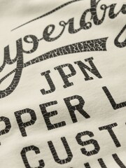 Superdry Cream 100% Cotton Copper Label Graphic Crew Sweatshirt - Image 5 of 5