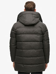 Superdry Black City Chevron Padded Parka Coat - Image 2 of 8