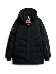Superdry Black City Chevron Padded Parka Coat - Image 6 of 8