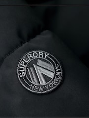 Superdry Black City Chevron Padded Parka Coat - Image 8 of 8