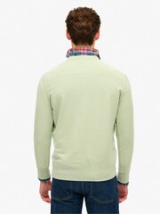 Superdry Green Classic Essential 100% Organic Cotton Sweatshirt - Image 2 of 4