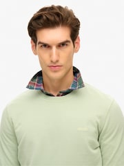 Superdry Green Classic Essential 100% Organic Cotton Sweatshirt - Image 3 of 4