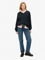 Superdry Oversized V-Neck com Decote Jumper - Imagem 3 de 5