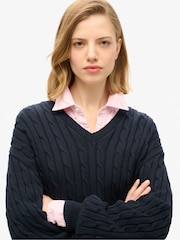 Superdry Oversized V-Neck com Decote Jumper - Imagem 4 de 5