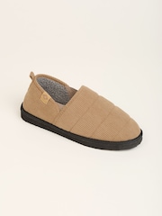 Brakeburn Brown Cord Slippers - Image 2 of 4