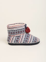 Brakeburn Blue Nordic Bring Me Chocolate Slipper Boots - Image 1 of 5