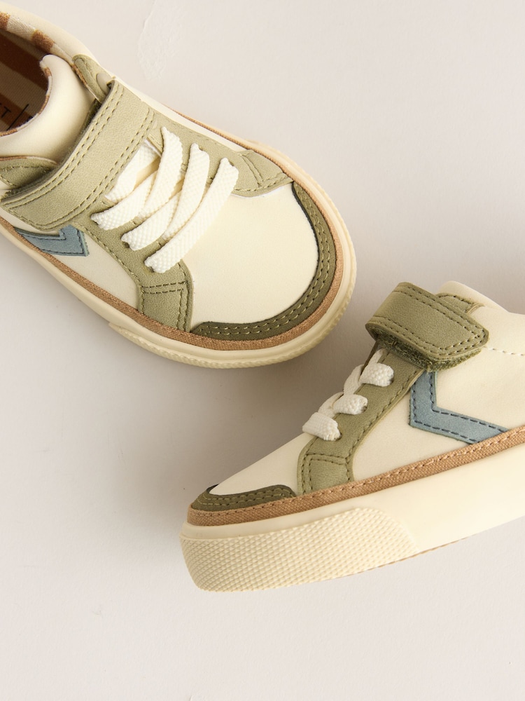 Neutral Wide Fit (G) Touch Fastening Chevron Trainers - Image 5 of 6