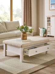 Tweedy Plain Light Natural Cream Malvern Oak Effect Storage Coffee Table - Image 2 of 10