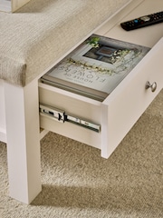 Tweedy Plain Light Natural Cream Malvern Oak Effect Storage Coffee Table - Image 3 of 10
