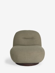 Casual Boucle Sage Green Otis Swivel Accent Chair - Image 3 of 9