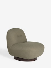 Casual Boucle Sage Green Otis Swivel Accent Chair - Image 6 of 9