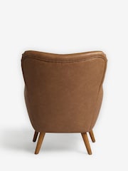Vintaged Faux Leather Light Brown Wilson II Highback Armchair - Image 7 of 8