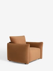 Soft Velvet Caramel Brown Ashby Accent Chair - Image 3 of 8