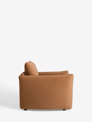 Soft Velvet Caramel Brown Ashby Accent Chair - Image 6 of 8