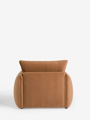 Soft Velvet Caramel Brown Ashby Accent Chair - Image 7 of 8