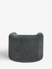 Opulent Chenille Slate Grey Rana Accent Chair - Image 8 of 9