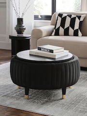 Soft Velvet Black Evie Coffee Table - Image 2 of 13