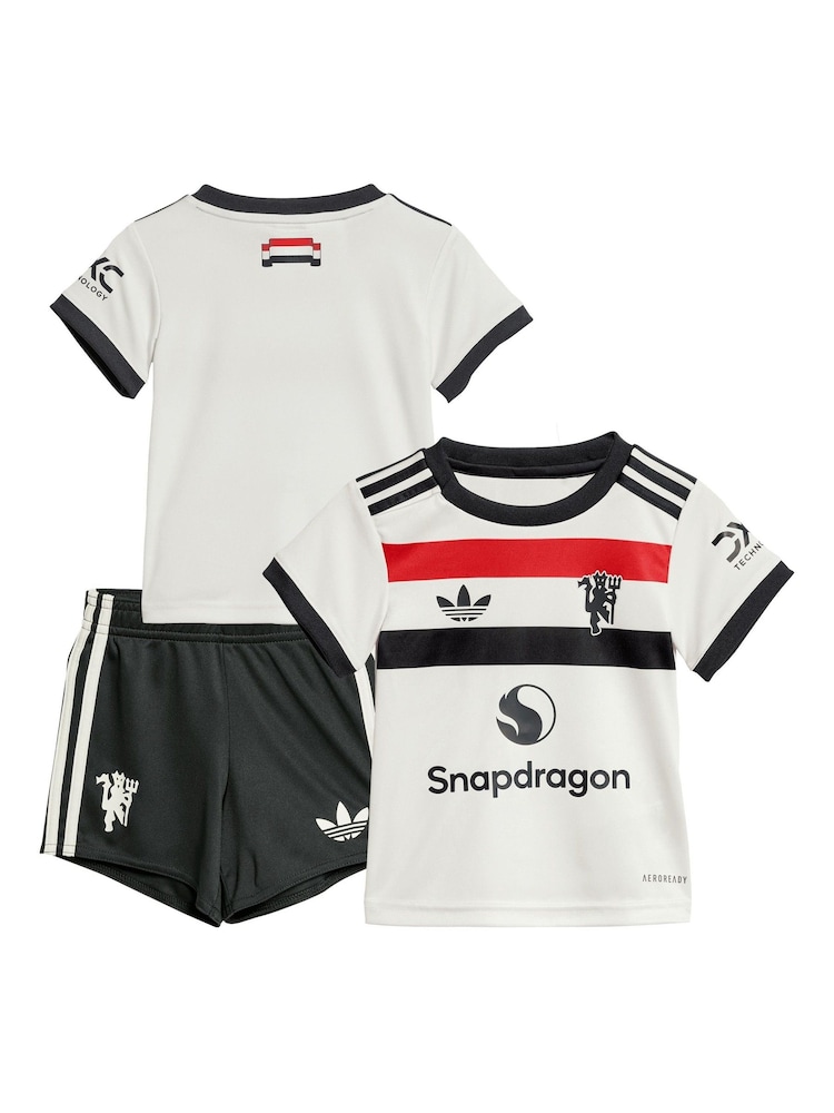 adidas White Manchester United Third Babykit 2024-25 - Image 1 of 5