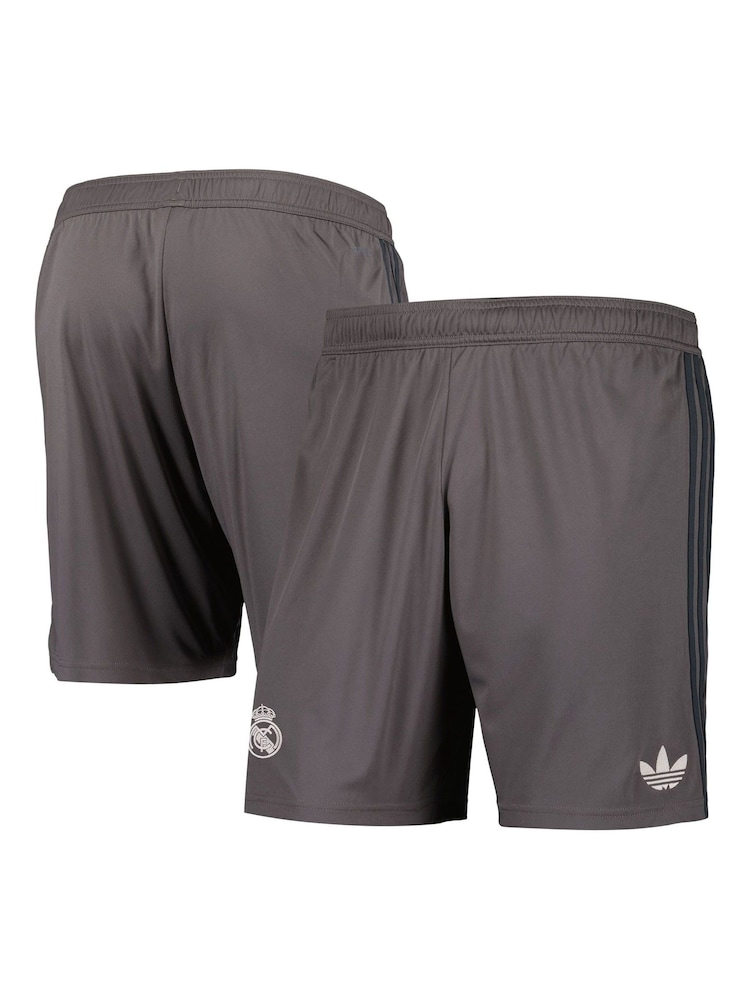 adidas Grey Real Madrid Third Shorts 2024-25 Kids - Image 1 of 3